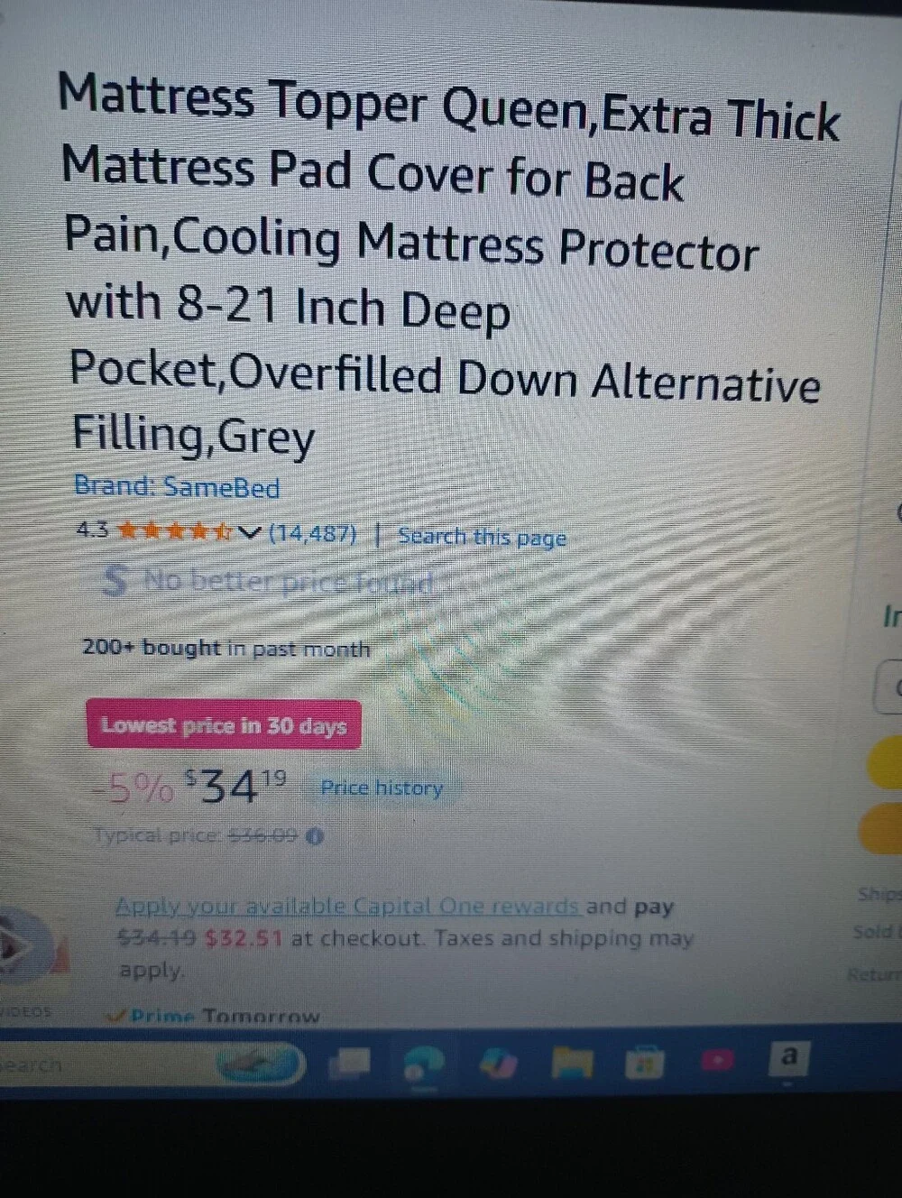 Plush Gray Bed Topper - Ultra Soft Comfort Xtra Thick